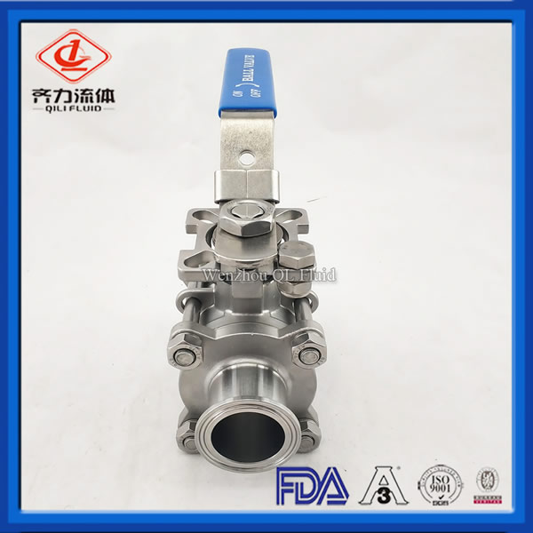 China Manual Stainless Steel Sanitary Ball Valves Adjust And Control