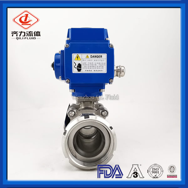 3 way electric Ball Valves with elect actuator