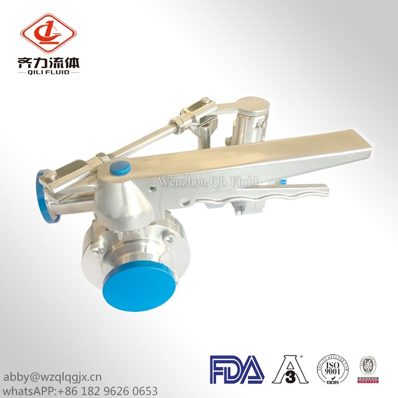 New Item Sanitary Stainless Steel Butterfly Valves Connect Tee Combination