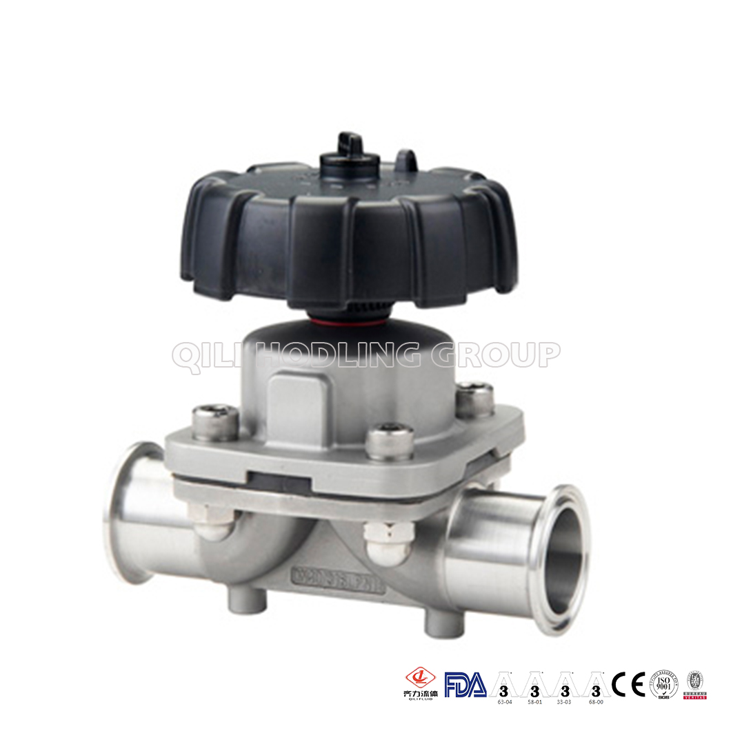 Sanitary Stainless Steel Diaphragm Valve TC End, China straight through