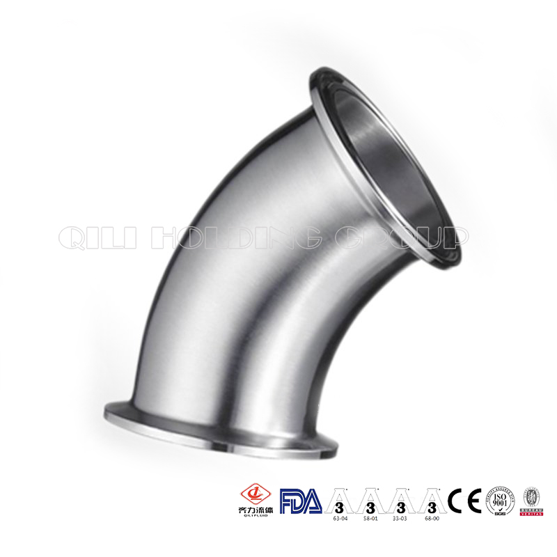 Sanitary Stainless Steel Clamp 45 Degree Bend