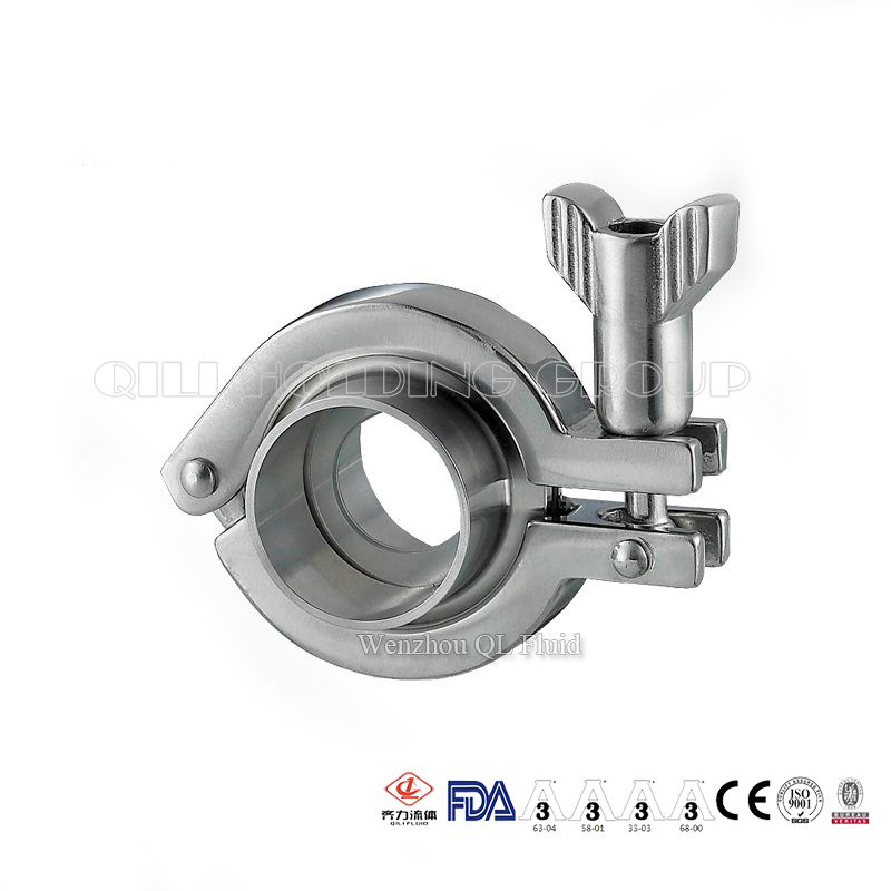 Size : 114 chuck 130 DN19-254Sanitary Fitting Tri Clamp Stainless Steel 304 Pipe Clamp Hygienic Grade For home