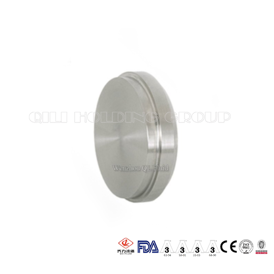 Sanitary Stainless Steel Plain Bevel Seat Solid End Caps 16A