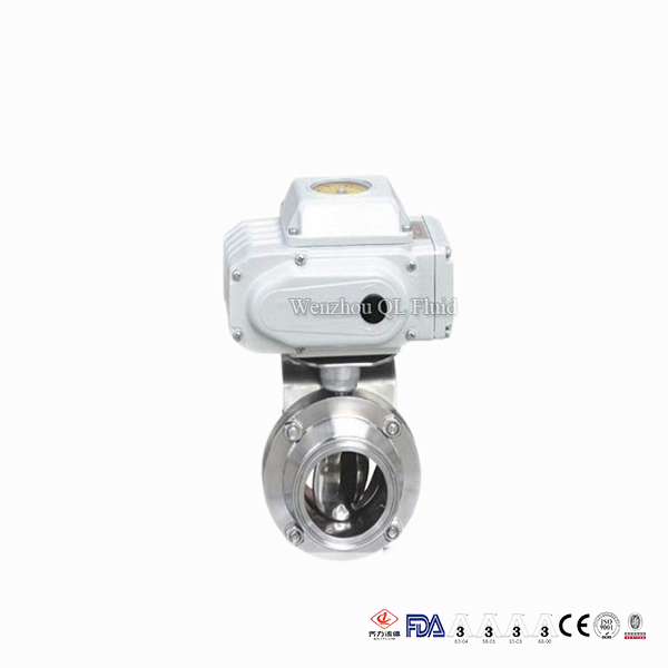 Electric Sanitary Tri Clamp Butterfly Valve