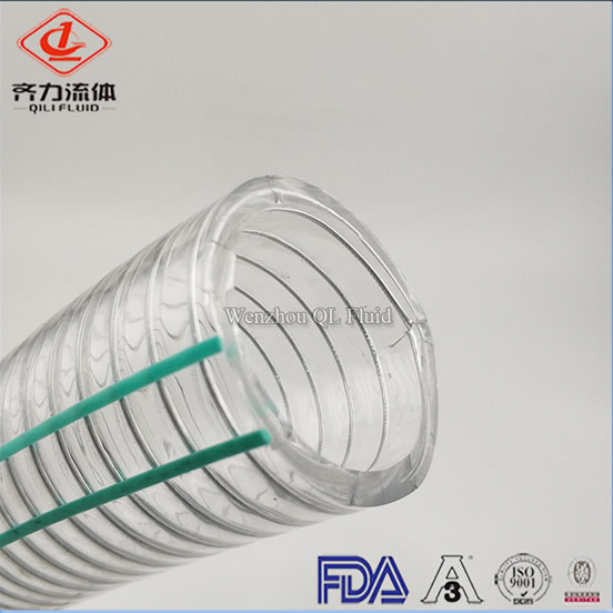Food Liquids Flexible Tube Pvc Dust Hose Clear Spiral Wire Reinforced