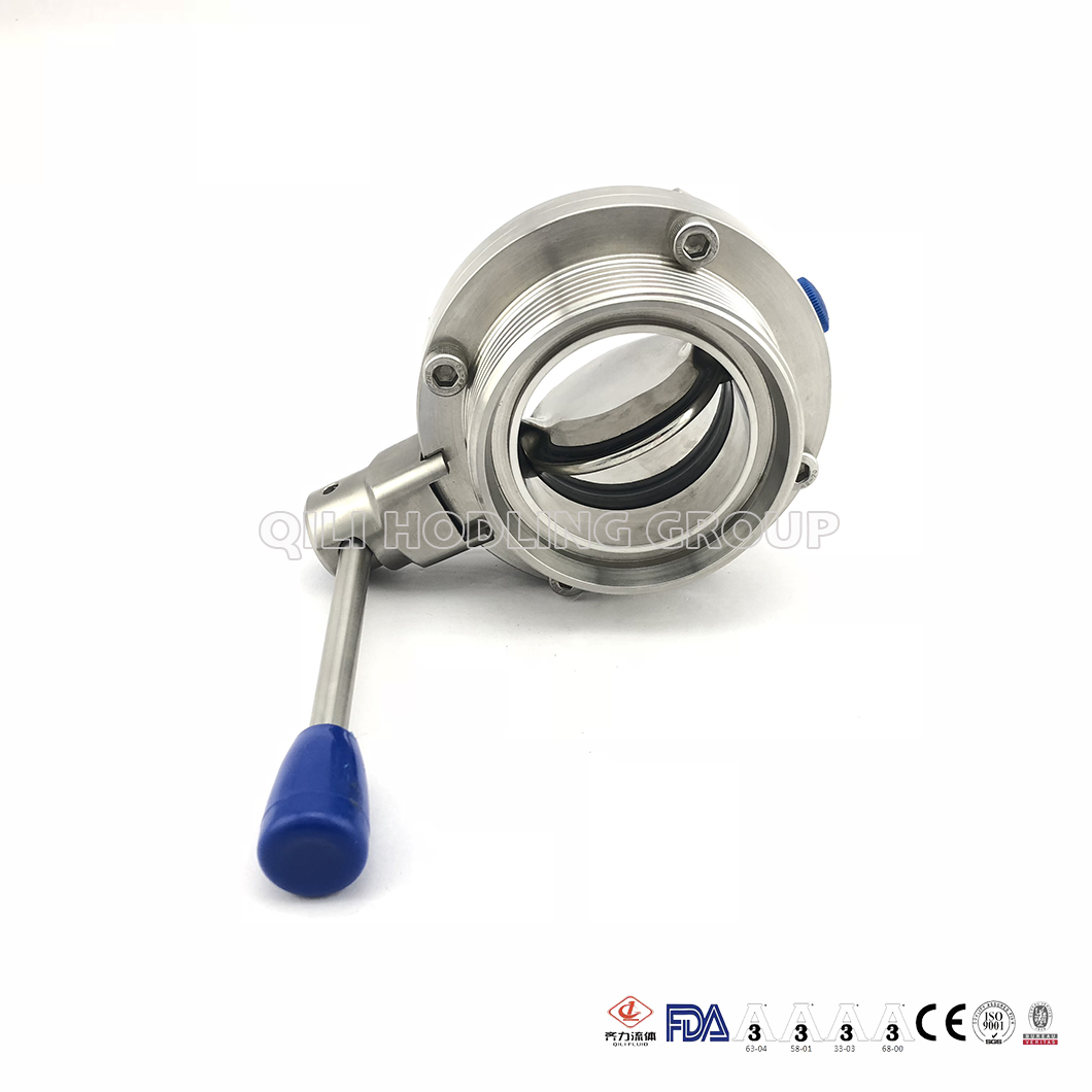 Dn80 316L Sanitary Stainless Steel Butterfly Valve Manual/Pneumatic Operated