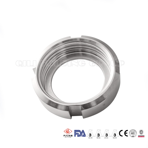 Sanitary Stainless Steel Pipe Fitting DIN Round Nut 13R