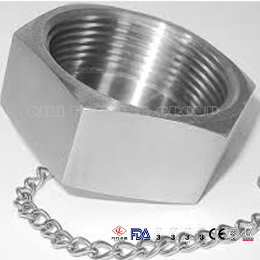 Sanitary Stainless Steel RJT Blank Nut With Chain