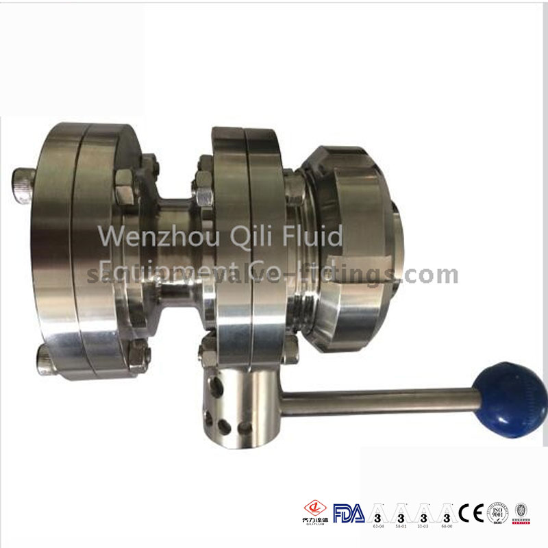 Sanitary Stainless Steel Threaded and Flange Manual Butterfly Valve