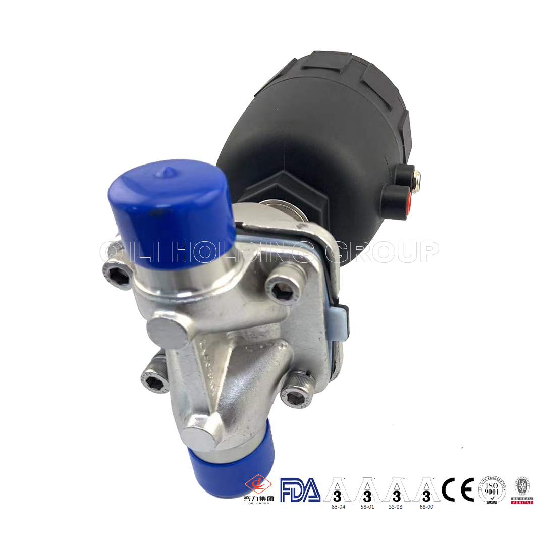 pneumatically operated sanitary diaphragm valves