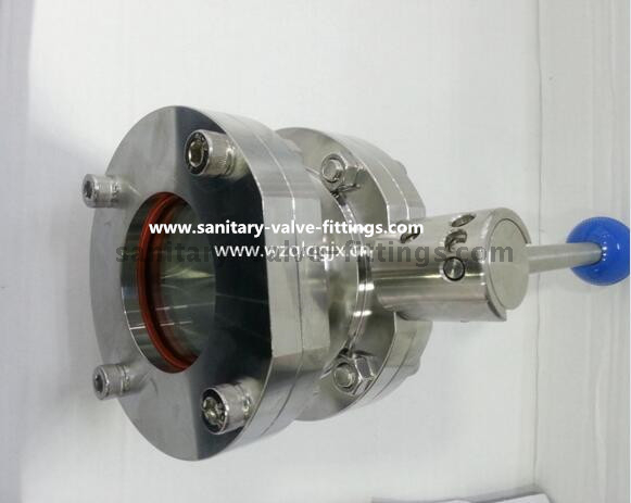 Sanitary Stainless Steel Threaded and Flange Manual Butterfly Valve