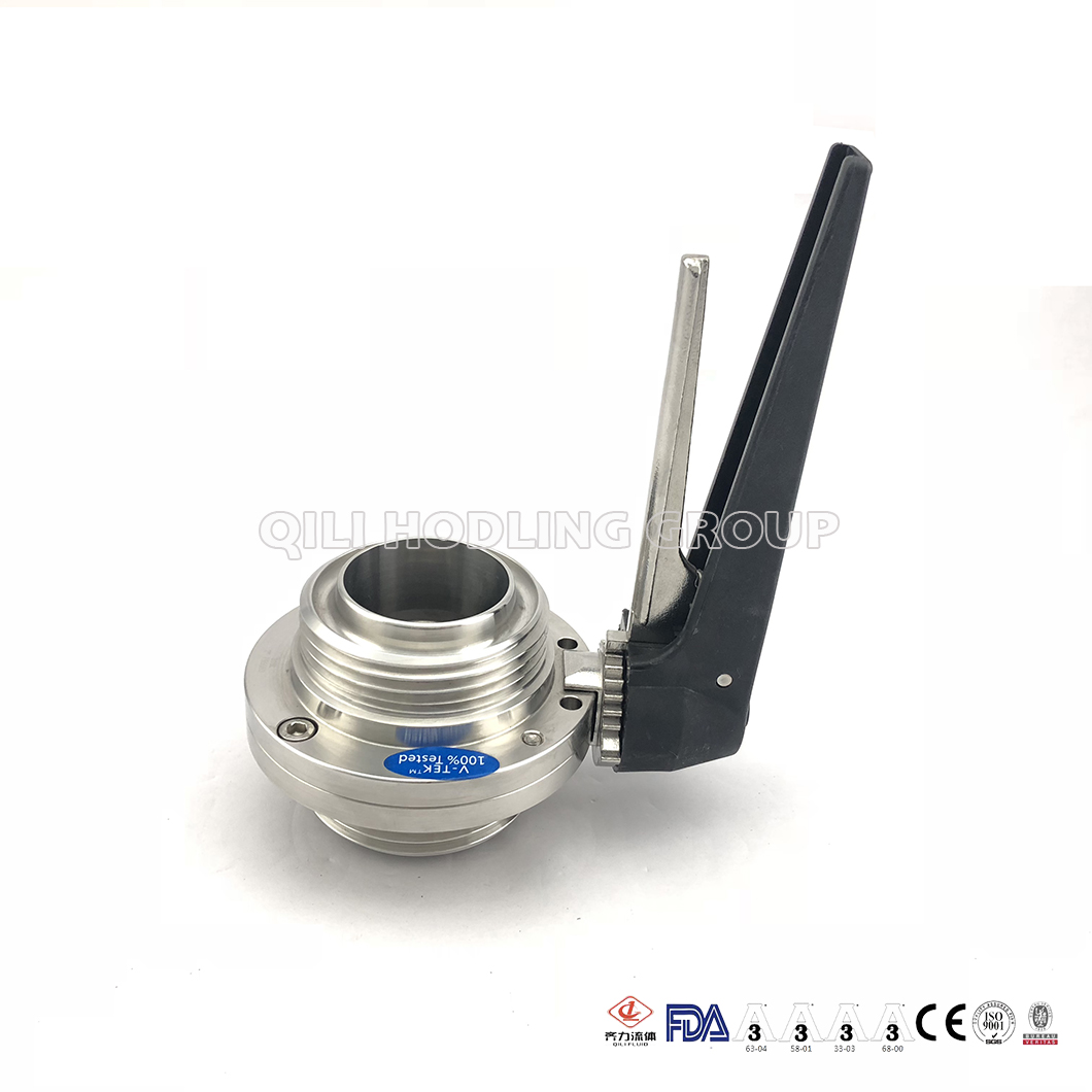 304 316L Stainless Steel Manual Food Grade Butterfly Valve