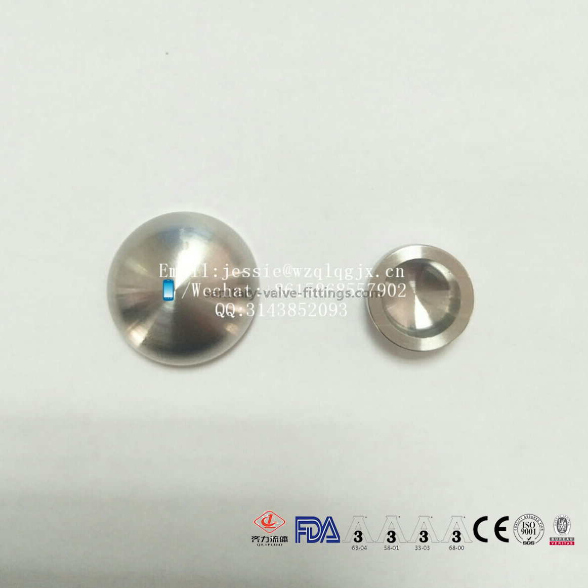 3A Stainless steel pipe fittings hygienic female I Line solid end cap