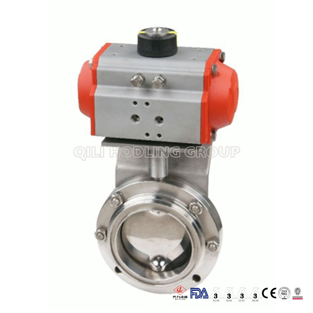 All Kinds of Sanitary 304/316L Stainless Steel Factory Price Pneumatic/Manual Lever Butterfly Valves Welding/Thread