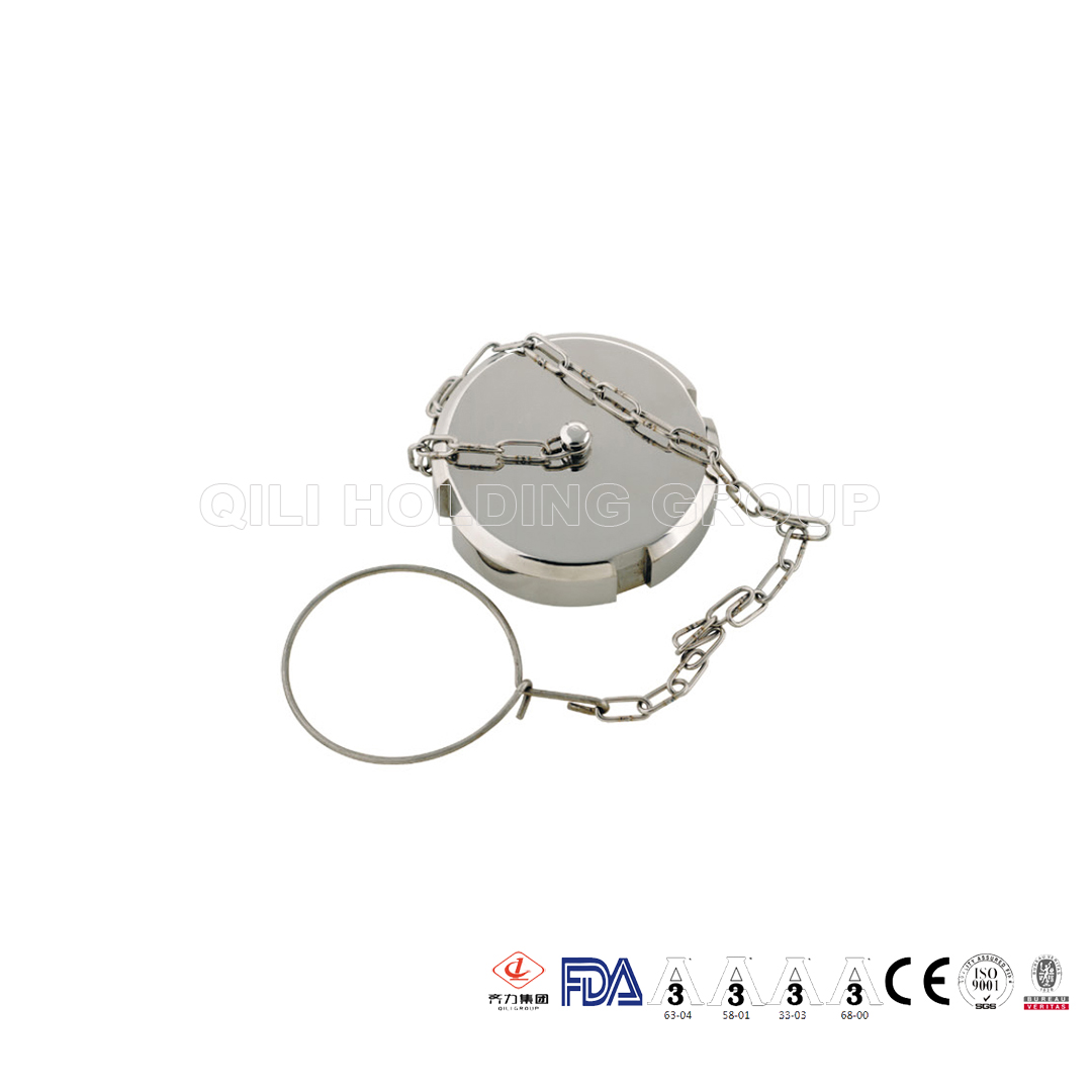 DIN 11851 blank nut with chain and seal ring