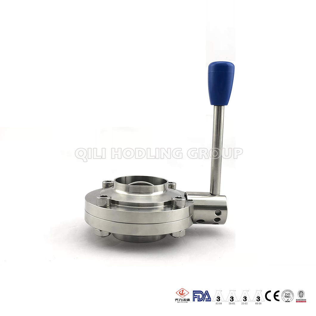 Cheap Price Sanitary Stainless Butterfly Valve, Butterfly Valve for Milk