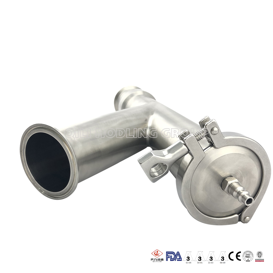 Sanitary Stainless Steel Pipe Fitting Clamp Custom Y Tee pipe adapter