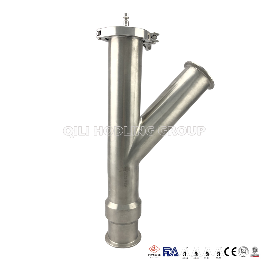 Sanitary Stainless Steel Tee Pipe Clamp Tee Wye Fitting  pipe adapter
