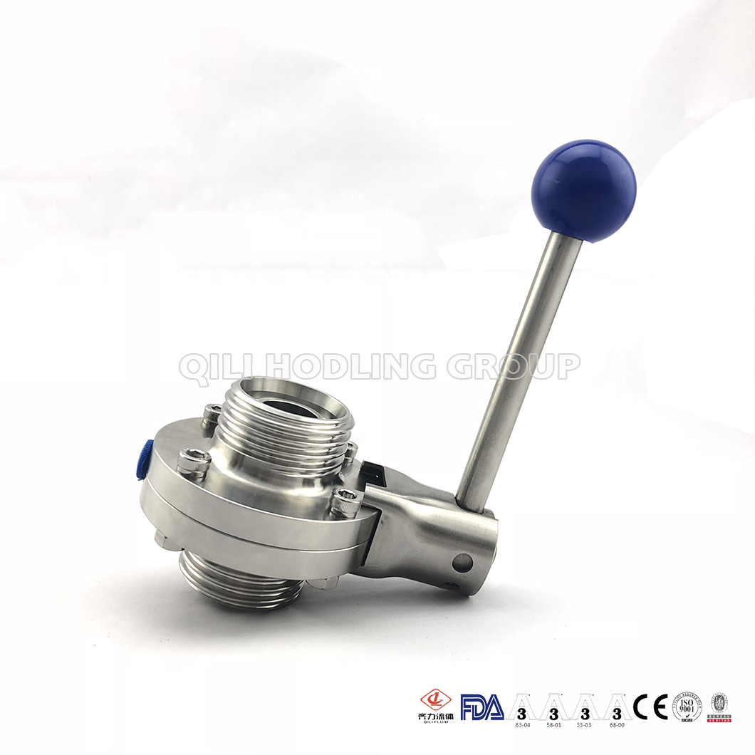 Hot-Selling 304/316L Sanitary Stainless Steel Welding/Thread Butterfly Valves with Handle