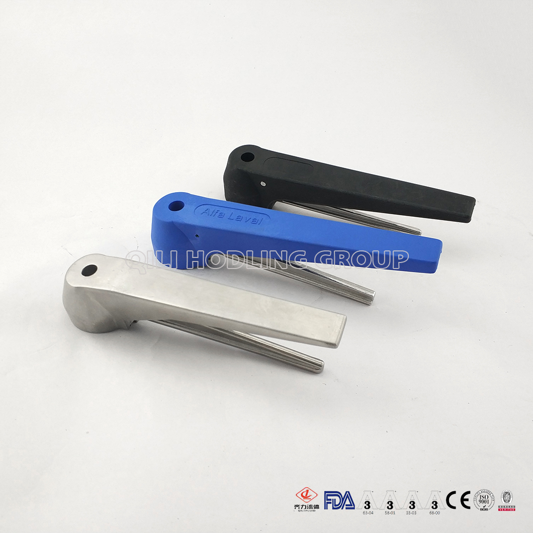 Plastic / Stainless Steel 3A Standard Butterfly Valves Handle Multi-Position Handle