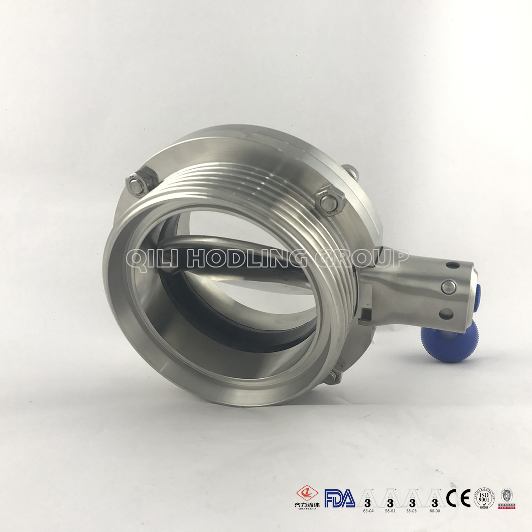 Stainless Steel One Side Threaded One Side Welded Manual Butterfly Valve