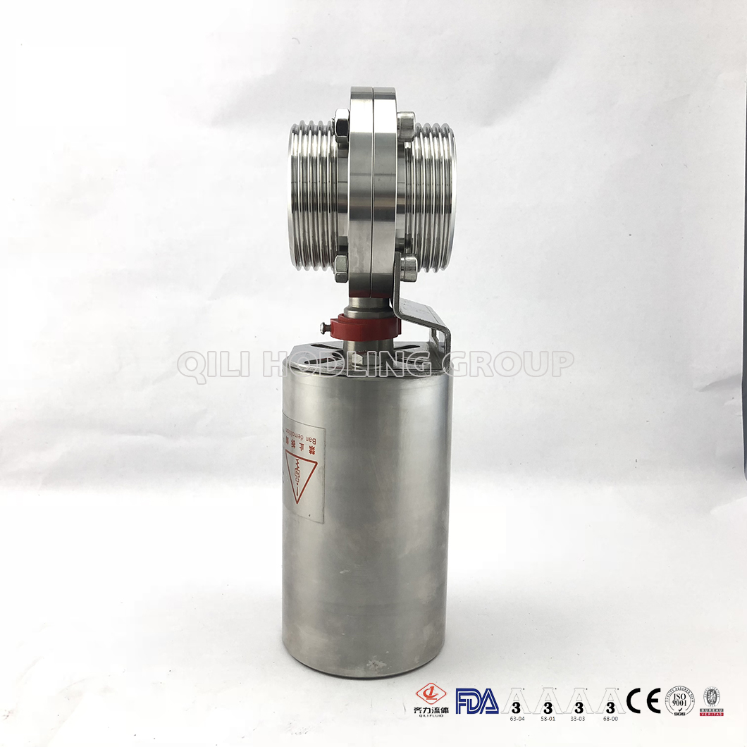 Stainless Steel Pneumatically Actuated B5102 Series Butterfly Valve