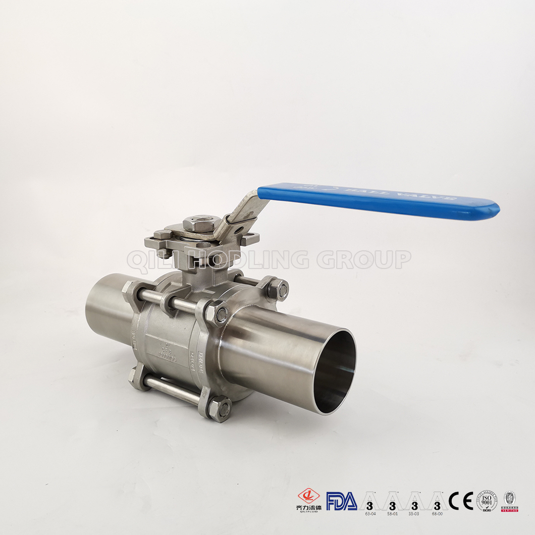 Stainless Steel Two Way Long Length Encapsulated Weld End Ball Valve