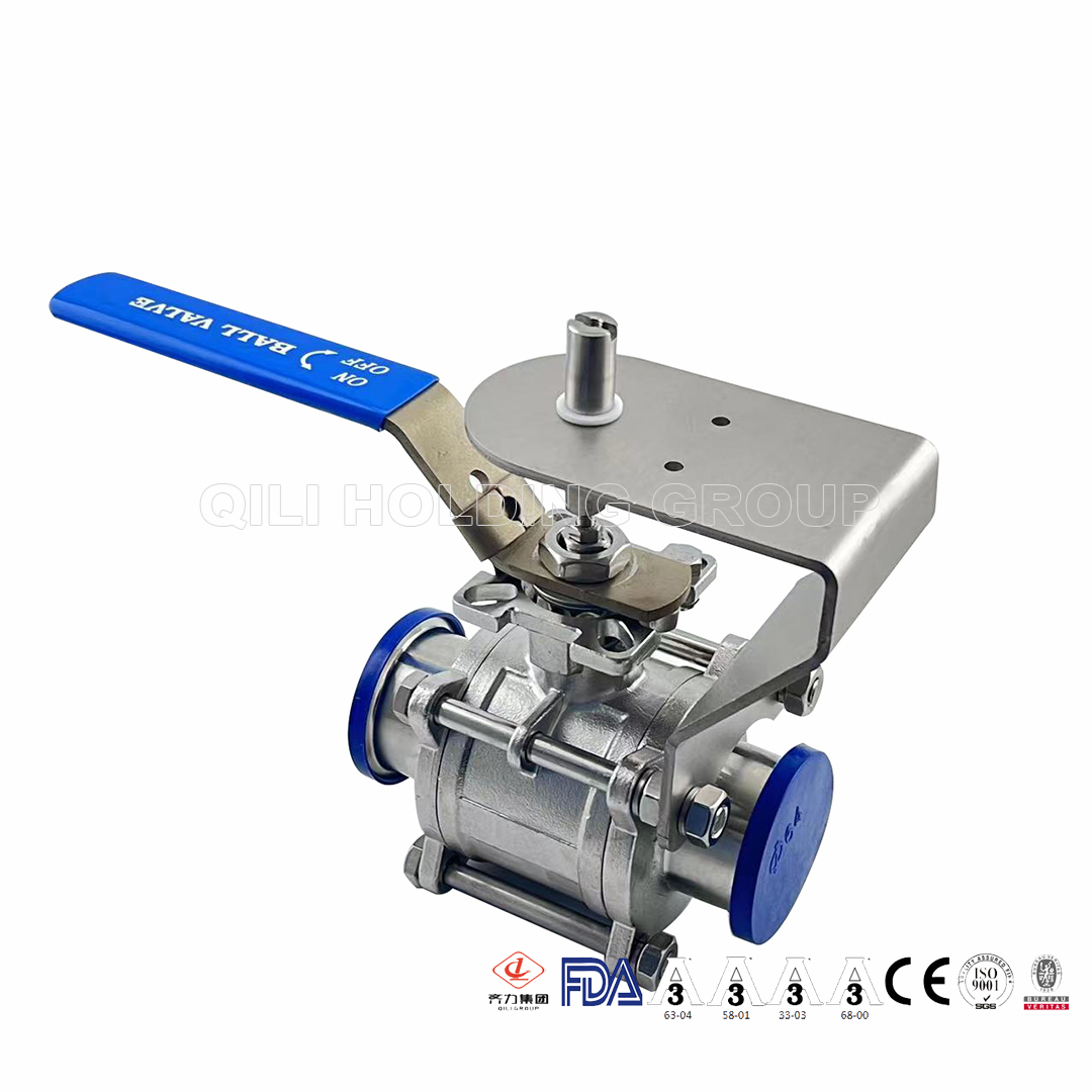 sanitary ball valves with bracket